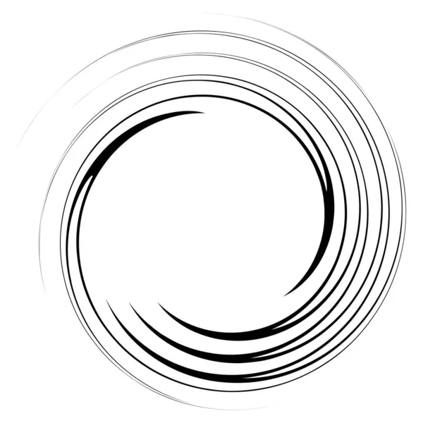 Revolvierte Whirlpool Wirbelwind Design Element Radiale Form Mit Rotation Kreiseleffekt — Stockvektor