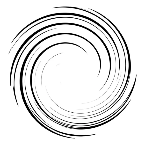 Revolvierte Whirlpool Wirbelwind Design Element Radiale Form Mit Rotation Kreiseleffekt — Stockvektor