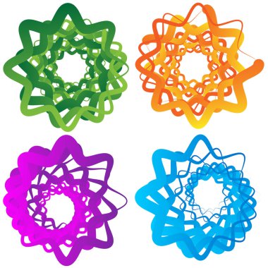 Kıvrımlı, kıvrımlı çizgiler içe doğru dönüyordu. Dairesel, dönen ve döngüsel resimleme