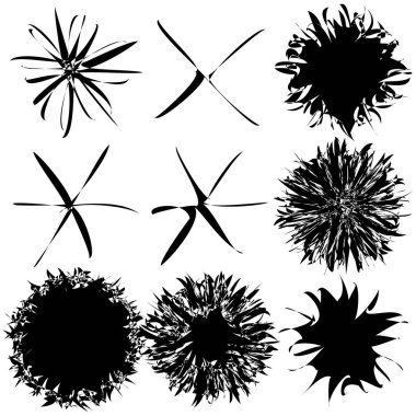 Rastgele amorf, biçimsiz şekil, element vektörü