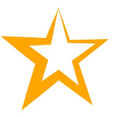 Yıldız şekli, yıldız ikonu. Ödül, derecelendirme, kalite, ödül konsepti simgesi