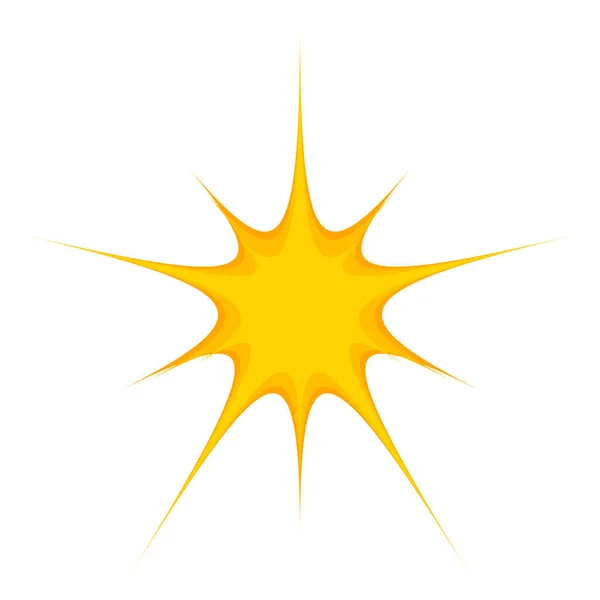 Abstraktes Gelbes Gestaltungselement Radiales Motiv Mandala Lotusform Verzerrtes Sternenelement — Stockvektor