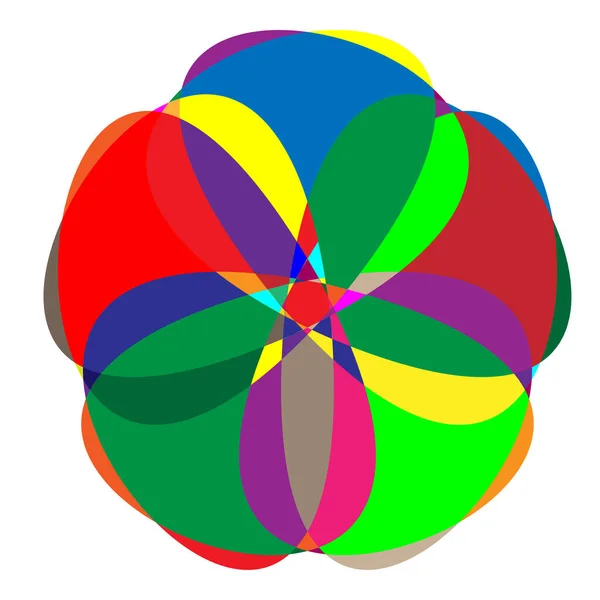 Abstrakcyjny Kolorowy Geometryczny Element Projektu Mozaika Kolorowa Splątana Ikona — Wektor stockowy