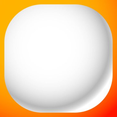 Boş, boş yuvarlak kare düğme, rozet ve pin şekli tasarım elementi