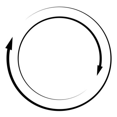 Dönen oklar. Eş merkezli, dairesel ve dairesel ok elementi. Döngüsel imleç, imleç simgesi