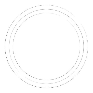 Döngüsel daire, sarmal, volta elementi. Döndürme, santrifüj ve dönme etkisiyle eş merkezli şekil. Döndürme, döndürme ve döndürme vektör illüstrasyonu