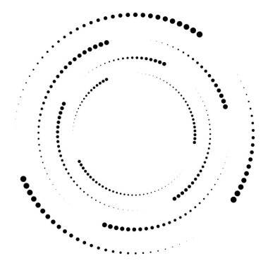 Daireler, noktalı, noktalar girdap elementi. Puantiyeli, benekli koklear ve volt tasarım elementi