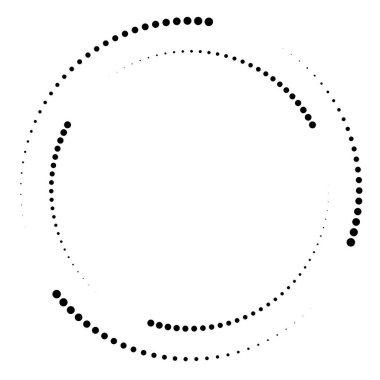 Daireler, noktalı, noktalar girdap elementi. Puantiyeli, benekli koklear ve volt tasarım elementi