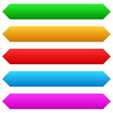 Renkli pankart, düğme, boş, boş mesaj için boşluk, metin