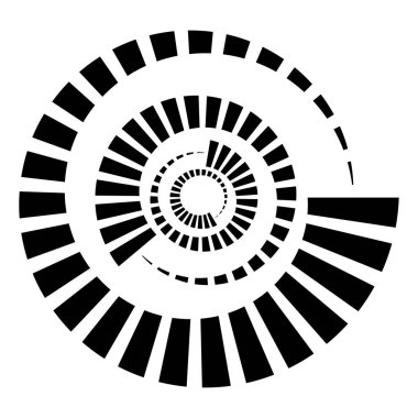 Kesik çizgiler sarmal, girdaplar ve girdaplar. Eş merkezli ve dairesel volt, sarmal vektör elementi