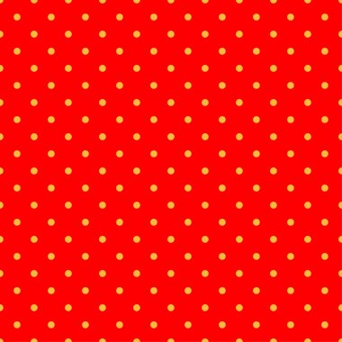 Pop sanat, çizgi roman sarı ve kırmızı noktalı, kusursuz bir şekilde tekrarlanabilir geometrik desen çiziyor. Noktacılık, noktalama ve noktalama, noktalama retro sanat illüstrasyonu
