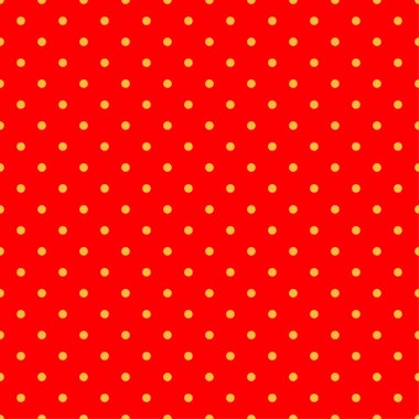 Pop sanat, çizgi roman sarı ve kırmızı noktalı, kusursuz bir şekilde tekrarlanabilir geometrik desen çiziyor. Noktacılık, noktalama ve noktalama, noktalama retro sanat illüstrasyonu