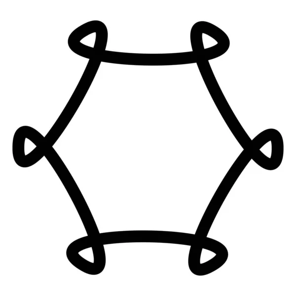 Abstraktes Mandala Motivsymbol Und Symbol Konturgeometrische Form — Stockvektor