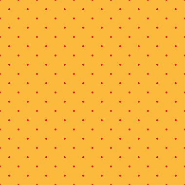 Pop sanat, çizgi roman sarı ve kırmızı noktalı, kusursuz bir şekilde tekrarlanabilir geometrik desen çiziyor. Noktacılık, noktalama ve noktalama, noktalama retro sanat illüstrasyonu