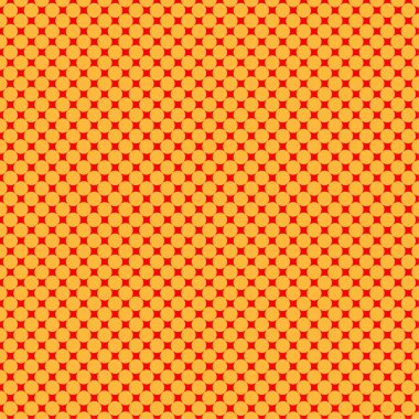 Pop sanat, çizgi roman sarı ve kırmızı noktalı, kusursuz bir şekilde tekrarlanabilir geometrik desen çiziyor. Noktacılık, noktalama ve noktalama, noktalama retro sanat illüstrasyonu