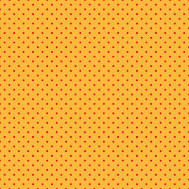 Pop sanat, çizgi roman sarı ve kırmızı noktalı, kusursuz bir şekilde tekrarlanabilir geometrik desen çiziyor. Noktacılık, noktalama ve noktalama, noktalama retro sanat illüstrasyonu
