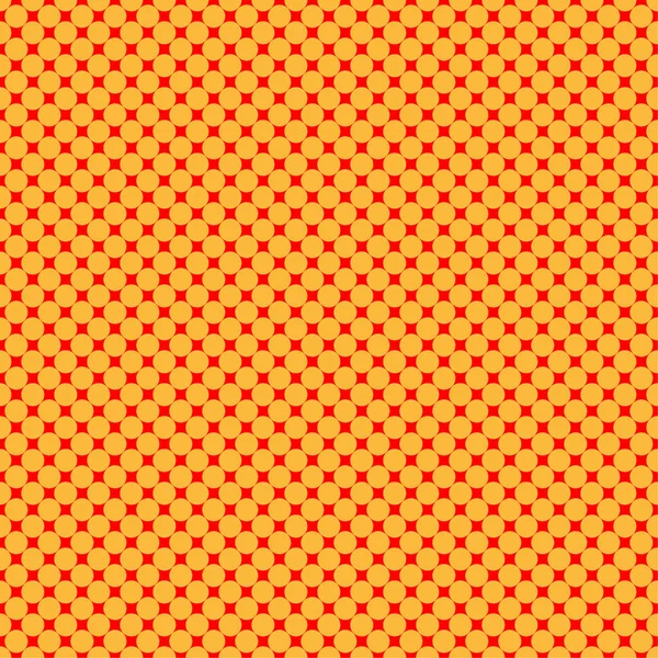 Pop sanat, çizgi roman sarı ve kırmızı noktalı, kusursuz bir şekilde tekrarlanabilir geometrik desen çiziyor. Noktacılık, noktalama ve noktalama, noktalama retro sanat illüstrasyonu