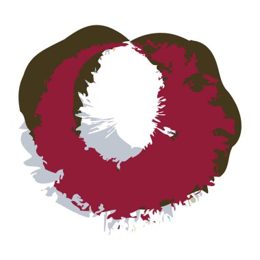 İğrenç, iğrenç ve dokulu daire. Boya fırçası, fırça darbesi vektörü. Mürekkep, sıvı ve sıvı kenar sıçrama efekti