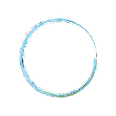 İğrenç, iğrenç ve dokulu daire. Boya fırçası, fırça darbesi vektörü. Mürekkep, sıvı ve sıvı kenar sıçrama efekti