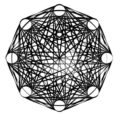 Soyut motif, mandala şekil tasarım elementleri