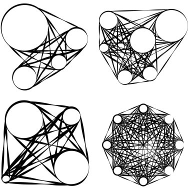 Soyut motif, mandala şekil tasarım elementleri