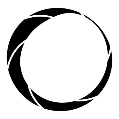 Döngüsel daire, sarmal, volta elementi. Döndürme, santrifüj ve dönme etkisiyle eş merkezli şekil. Döndürme, döndürme ve döndürme vektör illüstrasyonu