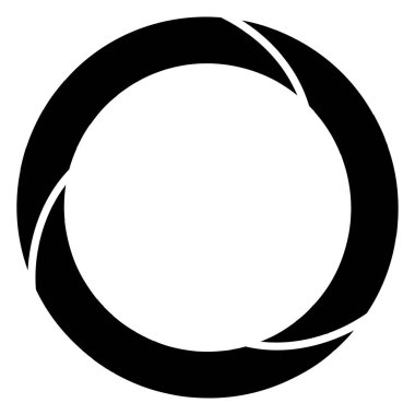 Döngüsel daire, sarmal, volta elementi. Döndürme, santrifüj ve dönme etkisiyle eş merkezli şekil. Döndürme, döndürme ve döndürme vektör illüstrasyonu