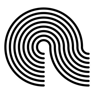 Grafikler, ikon, paralel eğri çizgilerden oluşan sembol. Camber, esneklik çizgileri ögesi