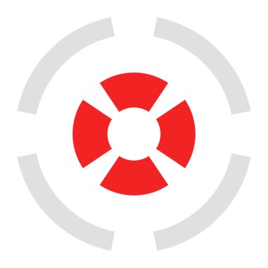 Çapraz saç, reticle, hedef simge, sembol ve logo. Doğruluk, hassasiyet, odaklanma konsepti çizimi