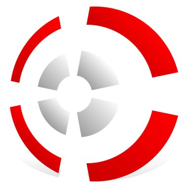 Çapraz saç, reticle, hedef simge, sembol ve logo. Doğruluk, hassasiyet, odaklanma konsepti çizimi