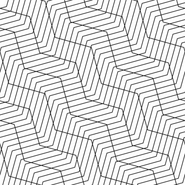 Bağlantı, sicim, birbirine dolanmış çizgiler Sorunsuz tekrarlanabilir desen, arkaplan vektörü illüstrasyonu