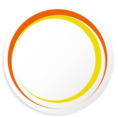 Boş ve boş daire şekli, daire tasarım elementi. Dairesel çerçeve, telif uzayı sınırı