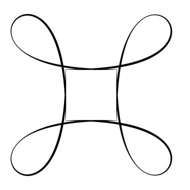 Soyut çizgi şekil seti. Yaratıcı motif, mandala tasarım ögesi 