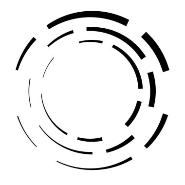 Kesik çizgiler sarmal, girdaplar ve girdaplar. Eş merkezli ve dairesel volt, sarmal vektör elementi