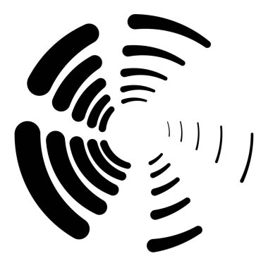 Kesik çizgiler sarmal, girdaplar ve girdaplar. Eş merkezli ve dairesel volt, sarmal vektör elementi