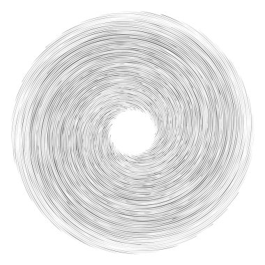 Döngüsel daire, sarmal, volta elementi. Döndürme, santrifüj ve dönme etkisiyle eş merkezli şekil. Döndürme, döndürme ve döndürme vektör illüstrasyonu