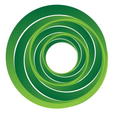 Döngüsel daire, sarmal, volta elementi. Döndürme, santrifüj ve dönme etkisiyle eş merkezli şekil. Döndürme, döndürme ve döndürme vektör illüstrasyonu