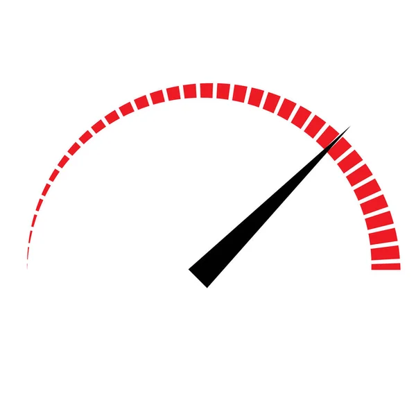 Значок Guage Метр Индикатор Уровня Калибровка Ориентир Диаграмма Измерения График — стоковый вектор