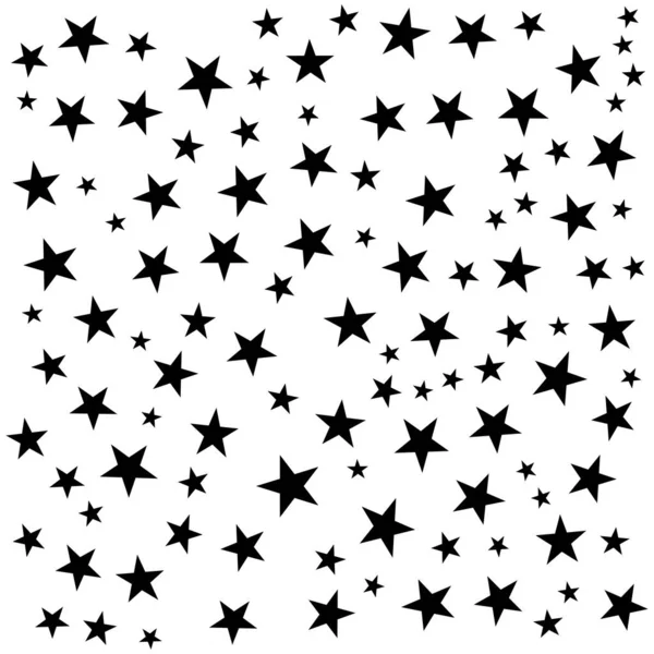 Véletlen Csillagok Csillagos Minta Háttér Illusztráció — Stock Vector