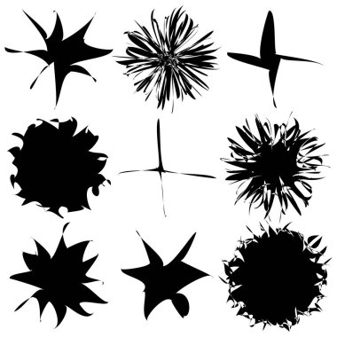 Rastgele amorf, biçimsiz şekil, element vektörü