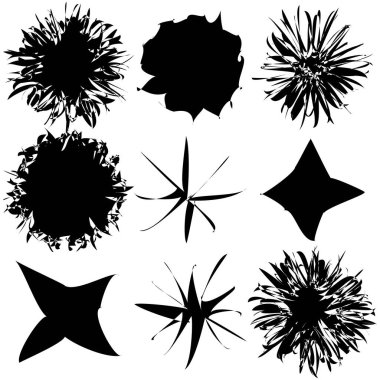 Rastgele amorf, biçimsiz şekil, element vektörü