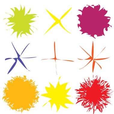 Renkli sıçramalar, vektör illüstrasyon tasarımı