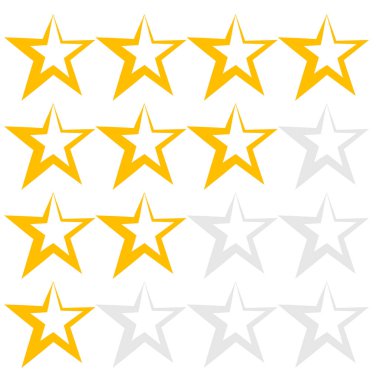 Yıldız şekli, yıldız ikonu. Ödül, derecelendirme, kalite, ödül konsepti simgesi