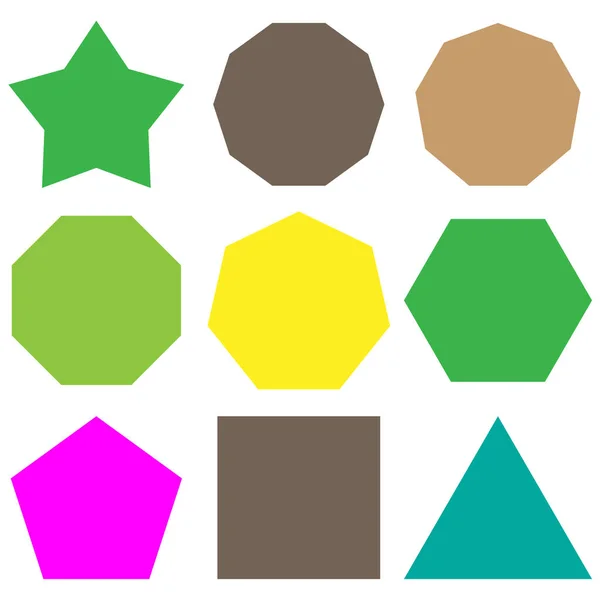 Figures Formes Géométriques Simples Illustration Vectorielle — Image vectorielle