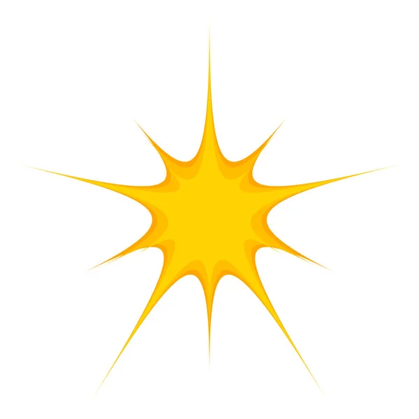 Abstraktní Žlutý Designový Prvek Radiální Motiv Mandala Lotosový Tvar Zkreslený — Stockový vektor