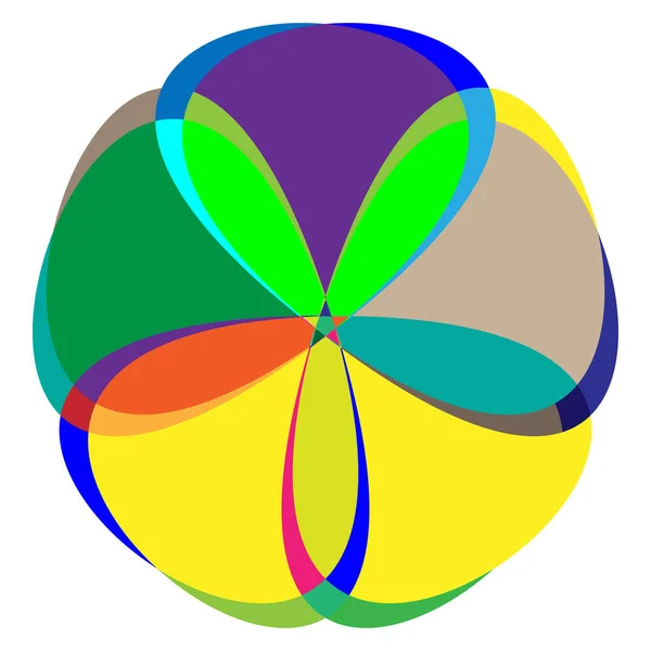 Elemento Diseño Geométrico Colorido Abstracto Mosaico Color Enredado Icono — Archivo Imágenes Vectoriales