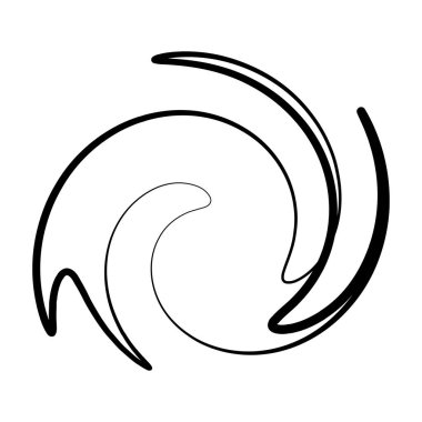 Döngüsel daire, sarmal, volta elementi. Döndürme, santrifüj ve dönme etkisiyle eş merkezli şekil. Döndürme, döndürme ve döndürme vektör illüstrasyonu