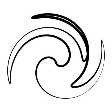 Döngüsel daire, sarmal, volta elementi. Döndürme, santrifüj ve dönme etkisiyle eş merkezli şekil. Döndürme, döndürme ve döndürme vektör illüstrasyonu