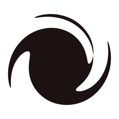 Döngüsel daire, sarmal, volta elementi. Döndürme, santrifüj ve dönme etkisiyle eş merkezli şekil. Döndürme, döndürme ve döndürme vektör illüstrasyonu