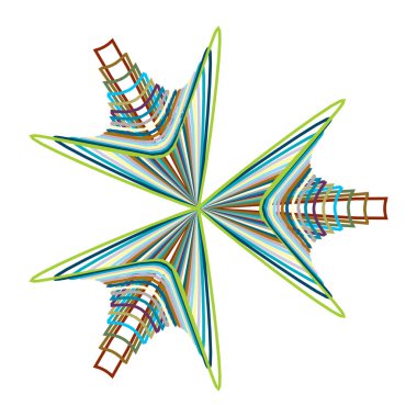 Dairesel Motif simgesi, sembol. Yayılan şekil vektör illüstrasyonu